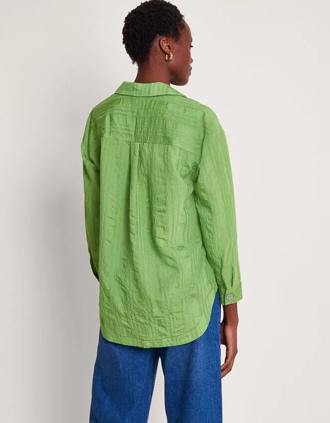 Sofia Textured Shirt Green Women Monsoon Tops and Blouses