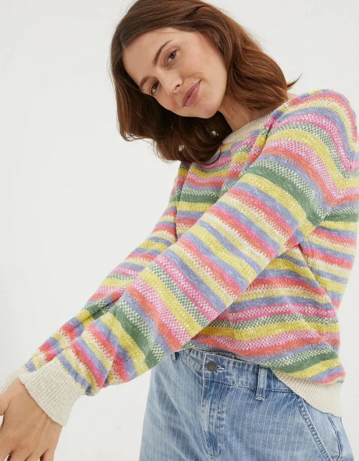 Solene Stripe Jumper Multi Women FatFace Knitwear