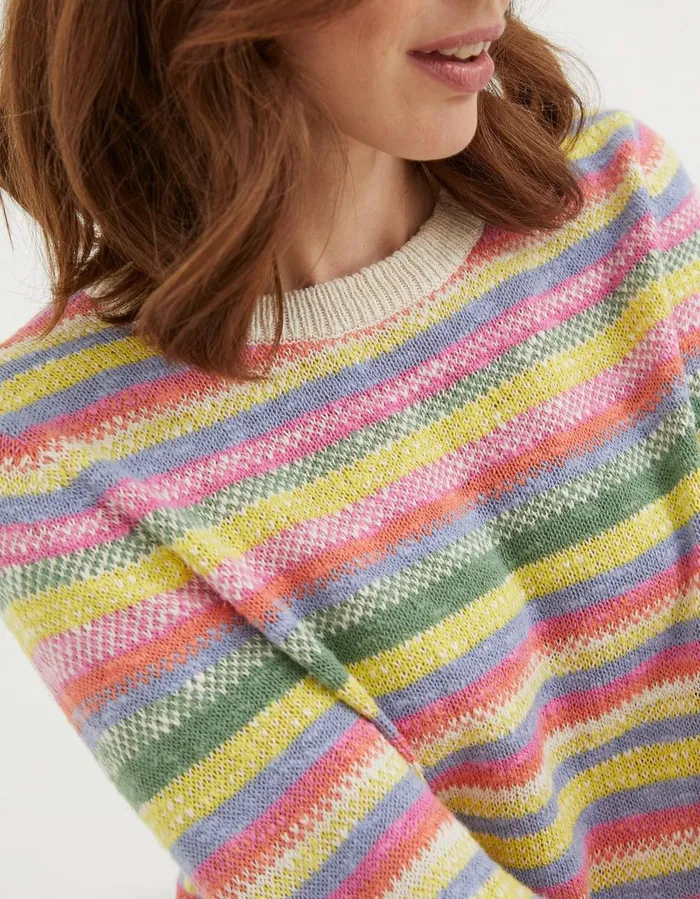 Solene Stripe Jumper Multi Women FatFace Knitwear
