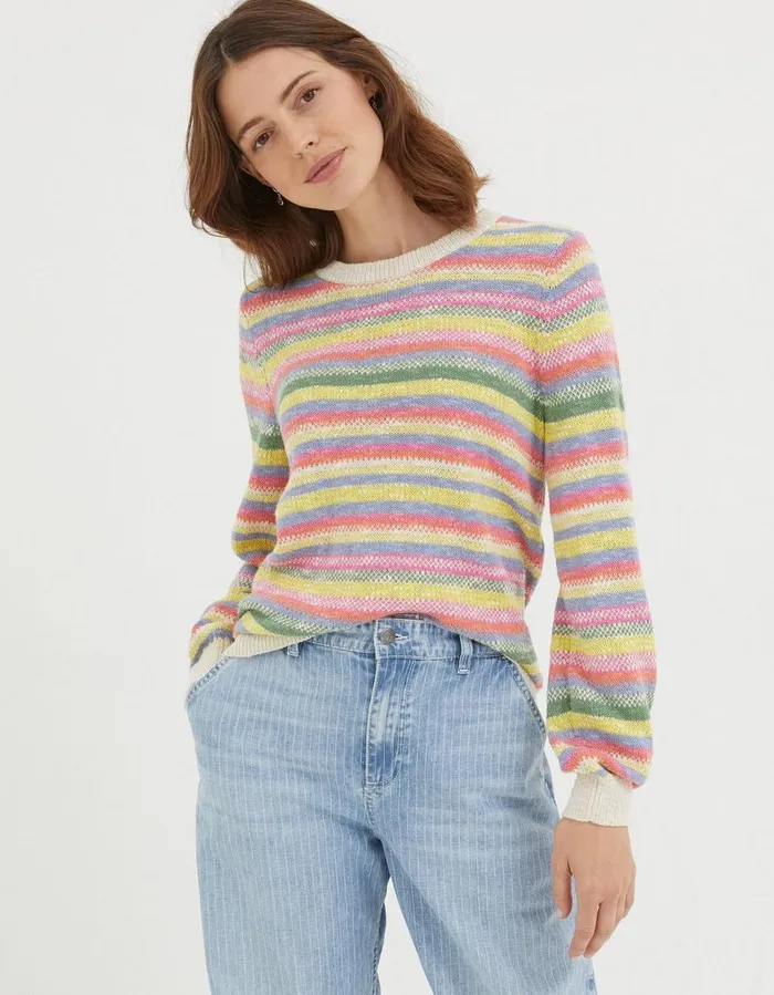 Solene Stripe Jumper Multi Women FatFace Knitwear