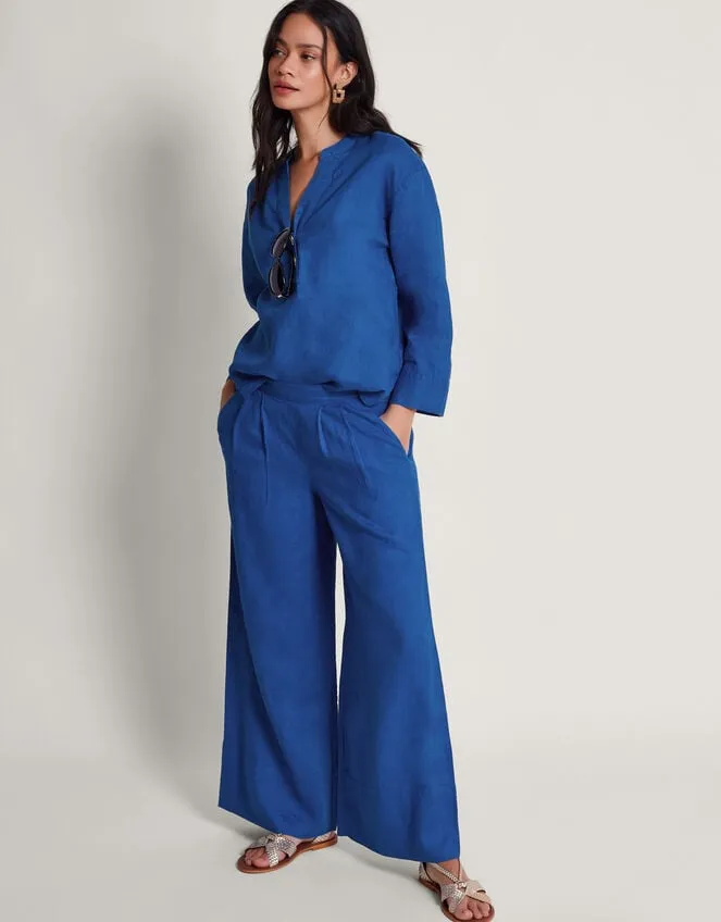 Solene Wide Leg Trousers Blue Women Monsoon Casualwear