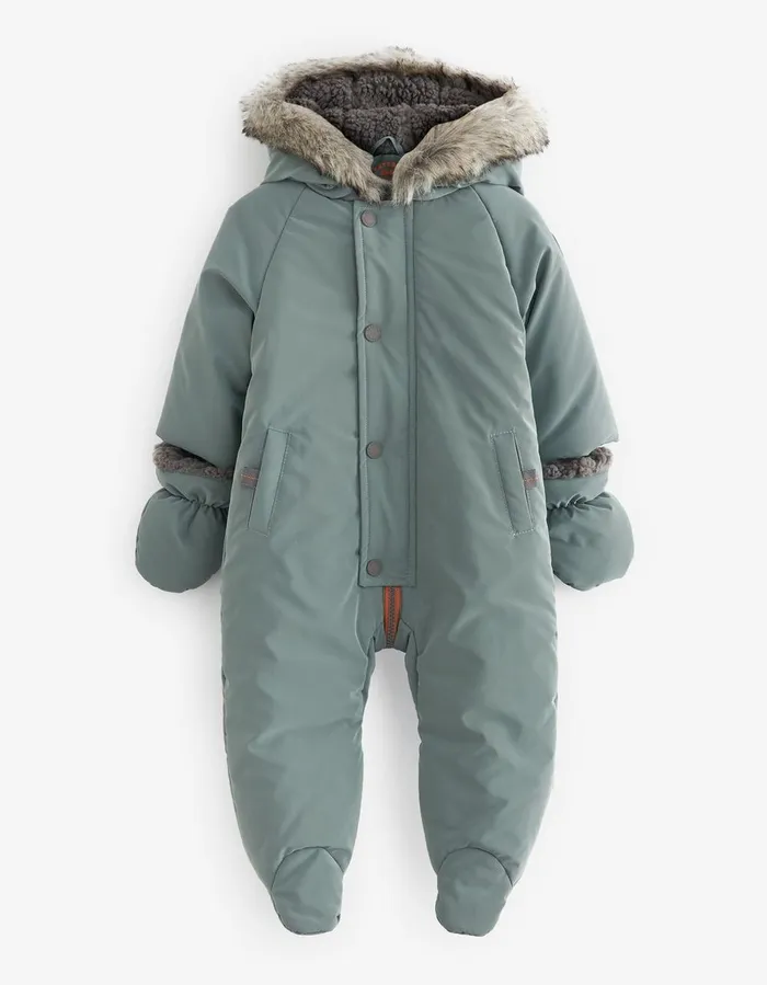 Solid Snowsuit Green BoysGirls FatFace Coats and Jackets