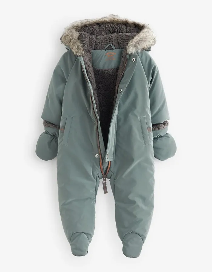 Solid Snowsuit Green BoysGirls FatFace Coats and Jackets