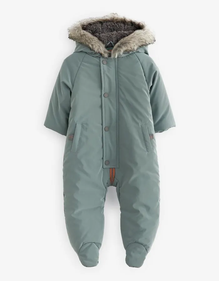 Solid Snowsuit Green BoysGirls FatFace Coats and Jackets