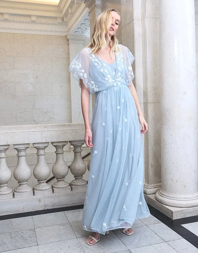 Sophie Embroidered Maxi Dress In Recycled Polyester Green Women Monsoon Occasionwear