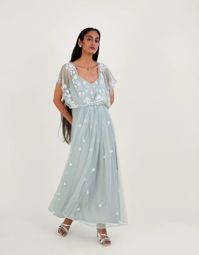 Sophie Embroidered Shorter Length Maxi Dress Green Women Monsoon Occasionwear
