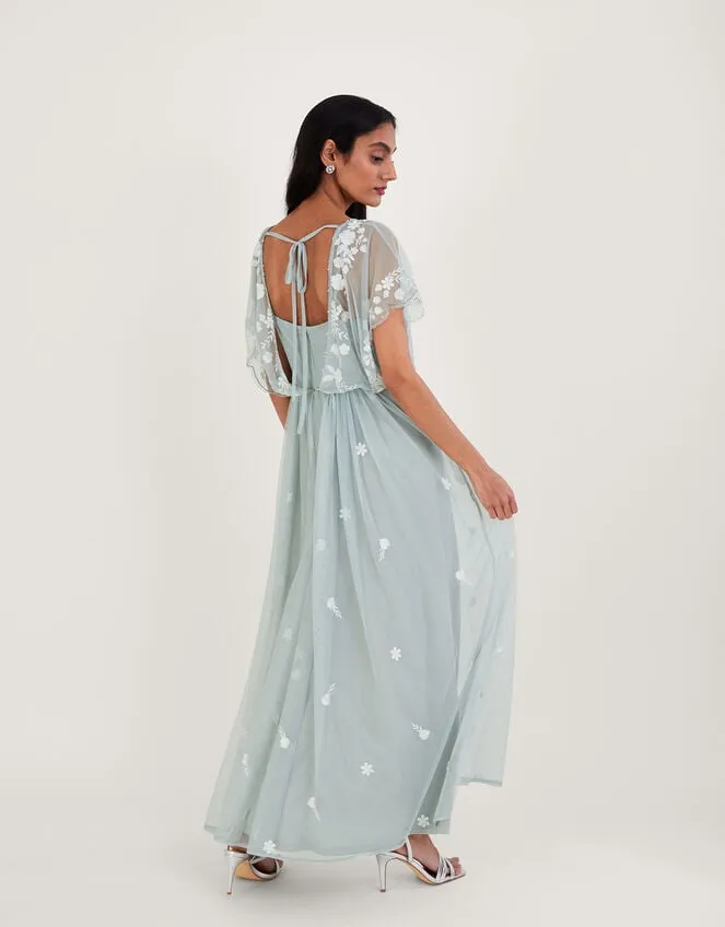Sophie Embroidered Shorter Length Maxi Dress Green Women Monsoon Occasionwear