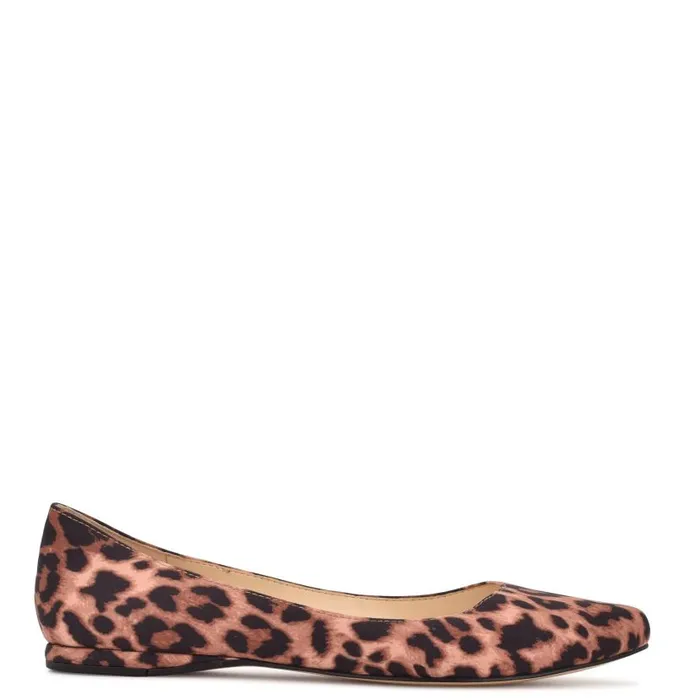 Speakup Almond Toe Flats Leopard Women Nine West Ballets