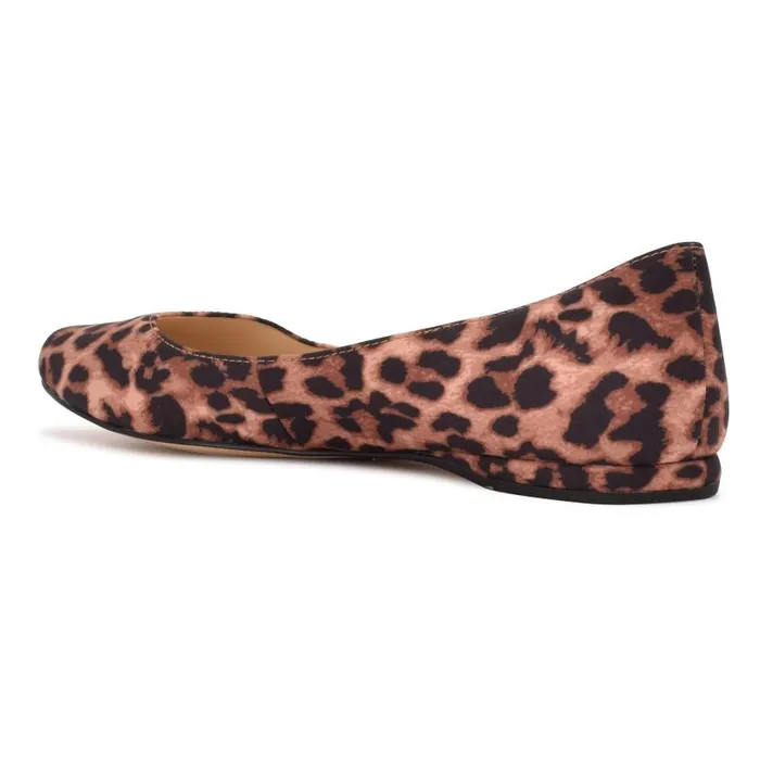 Speakup Almond Toe Flats Leopard Women Nine West Ballets