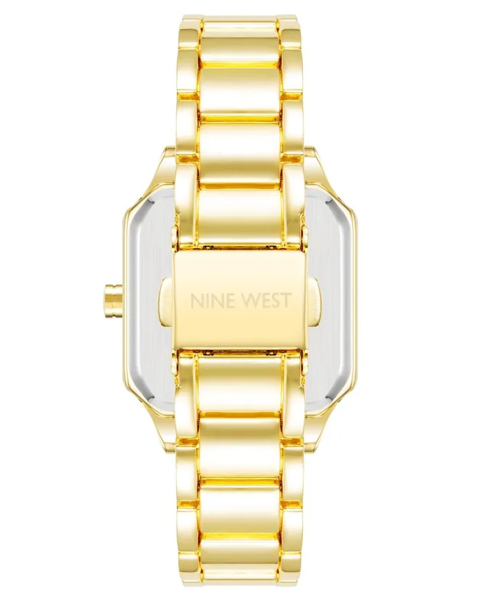 Square Case Bracelet Watch Goldtone WomenMen Nine West Watches