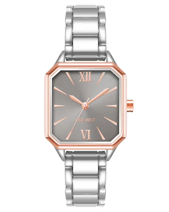 Square Case Bracelet Watch Graysilverrose Gold WomenMen Nine West Watches