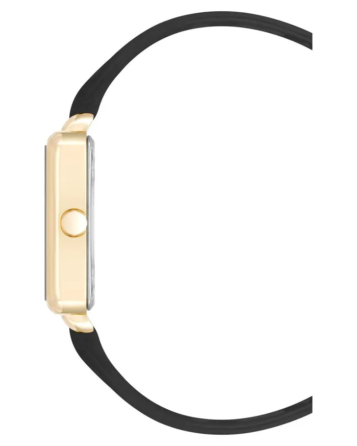 Square Case Smooth Strap Watch Blackgold WomenMen Nine West Watches