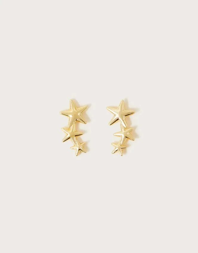 Star Trio Stud Earrings Women Monsoon Jewellery and Hair