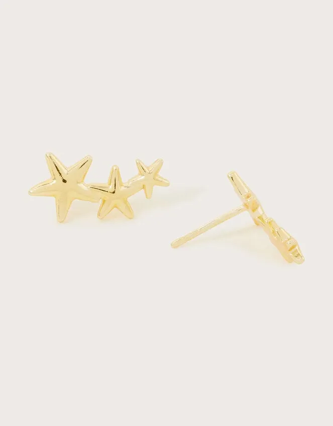 Star Trio Stud Earrings Women Monsoon Jewellery and Hair