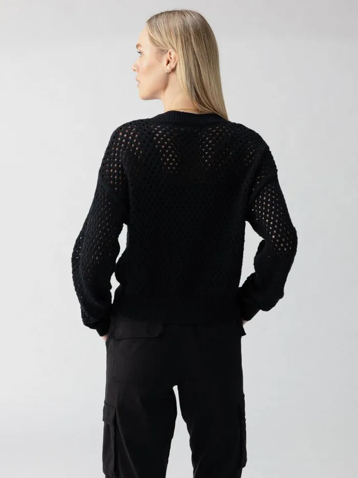 Stepping Out Bomber Sweater Jacket Black Women Sanctuary Clothing Sweaters and Cardis