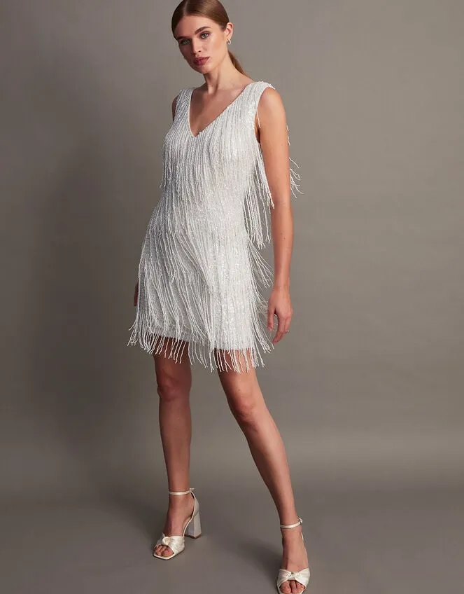 Stevie Fringe Bridal Dress Ivory Women Monsoon Dresses