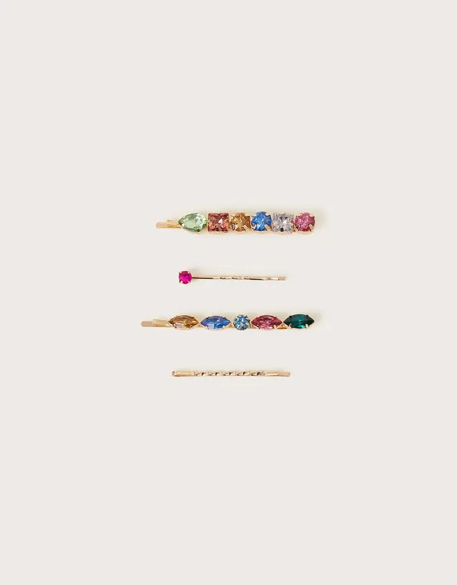 Stone Hair Slides 4 Pack Women Monsoon Jewellery and Hair