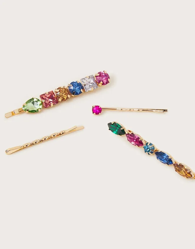 Stone Hair Slides 4 Pack Women Monsoon Jewellery and Hair