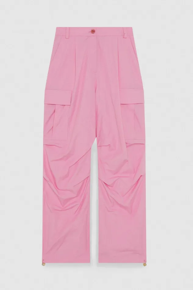 Straight Cut Women Patrizia Pepe Essential Cargo Pants Fresh Pink