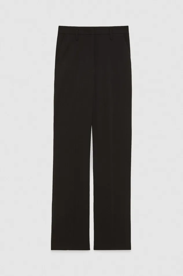 Straight Cut Women Patrizia Pepe Essential Crepe Pants Nero