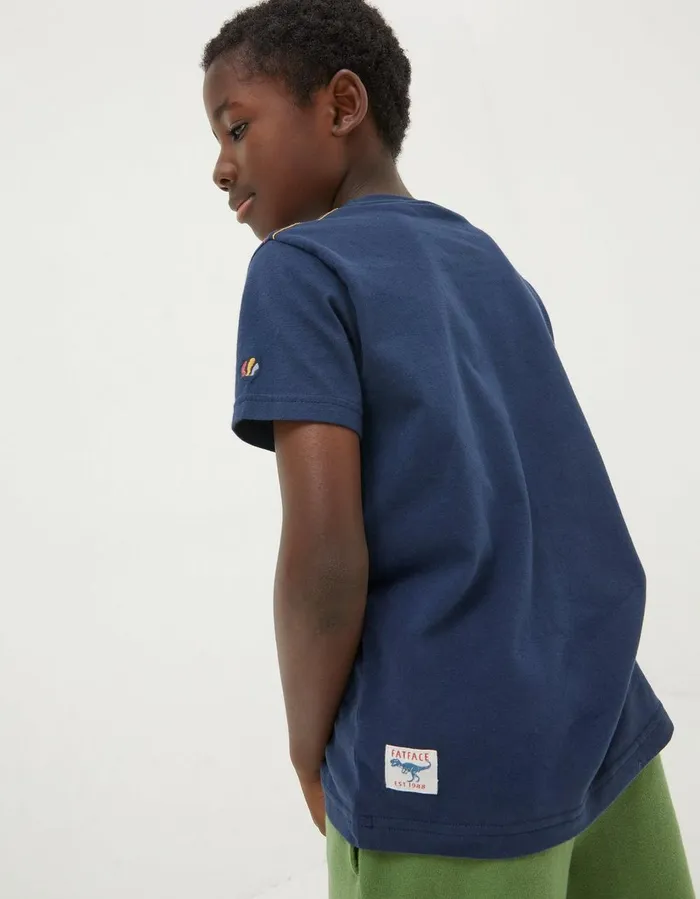 Street Sessions Short Sleeve TShirt Navy Boys FatFace TShirts and Polos