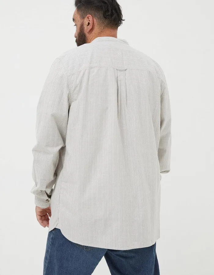 Stripe Grandad Shirt Natural Men FatFace Shirts