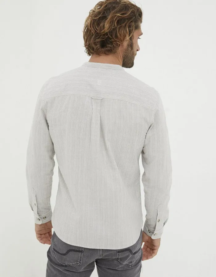 Stripe Grandad Shirt Natural Men FatFace Shirts