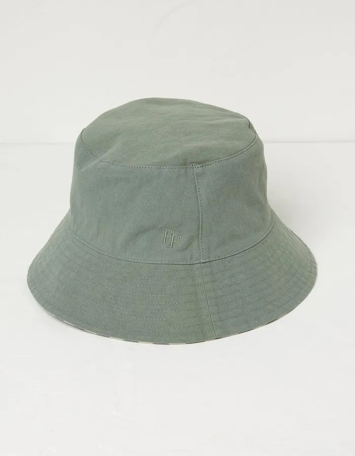 Stripe Reversible Bucket Hat Navy Women FatFace Hats