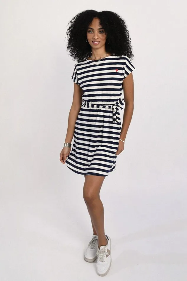 Striped Jersey Dress WHITENAVY Women Molly Bracken Dresses