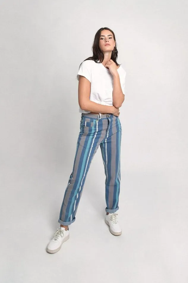 Striped Pants BLUE DENIM Women Molly Bracken Pants
