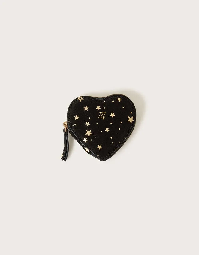 Suede Foil Print Heart Purse Women Monsoon Bags and Purses