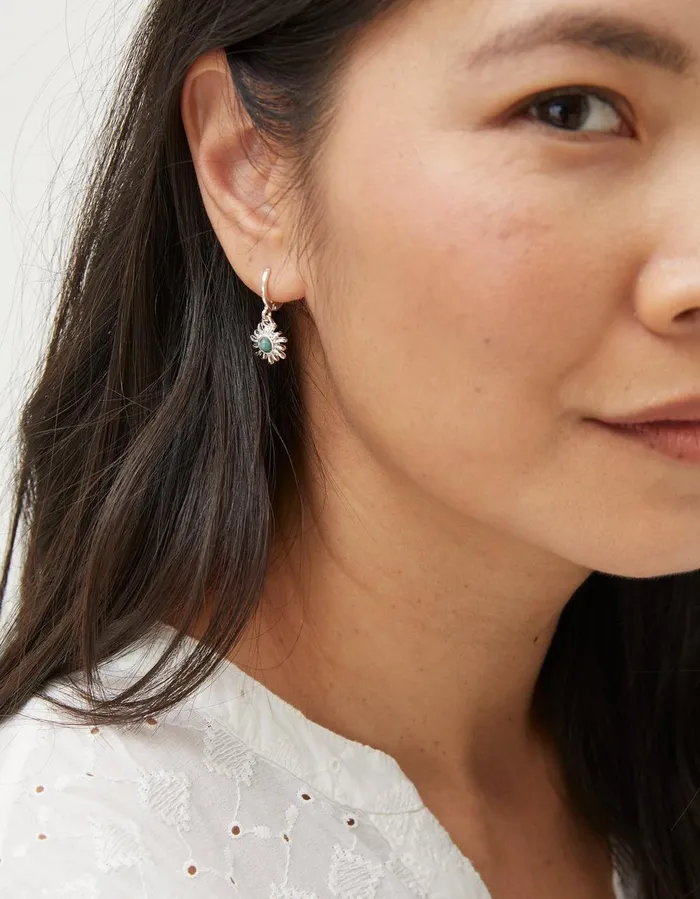 Sun And Stone Earrings Silver Women FatFace Jewellery