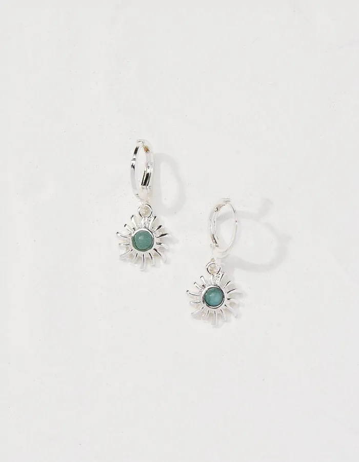 Sun And Stone Earrings Silver Women FatFace Jewellery