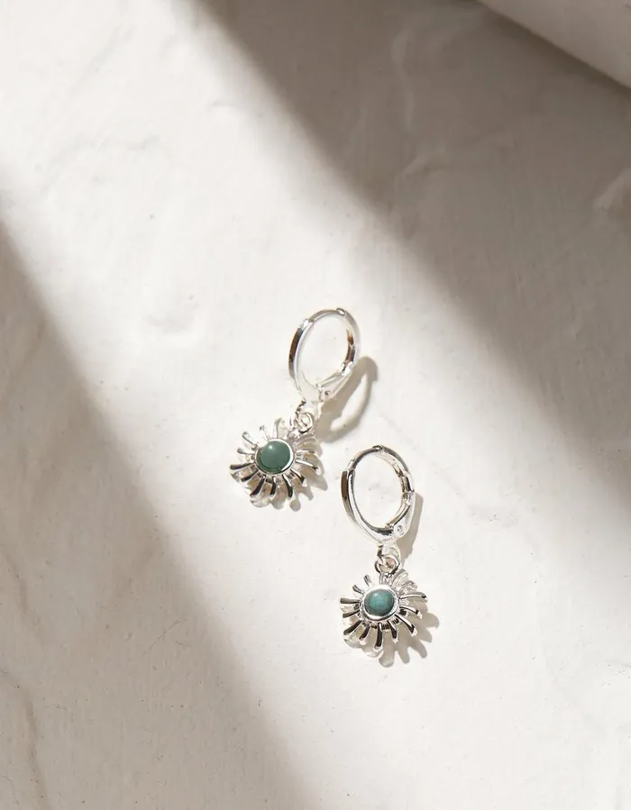 Sun And Stone Earrings Silver Women FatFace Jewellery