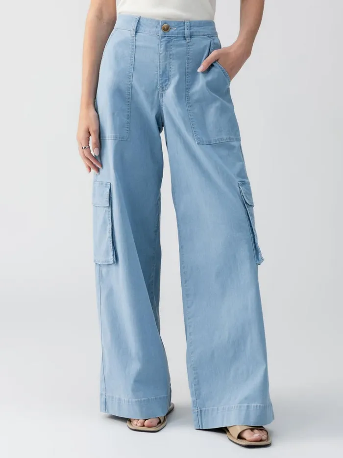 Sunset SemiHigh Rise Denim Pant Pale Blue Women Sanctuary Clothing Pants