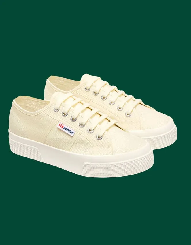 Superga 2750 Platform Trainers Camel Women Monsoon Flats