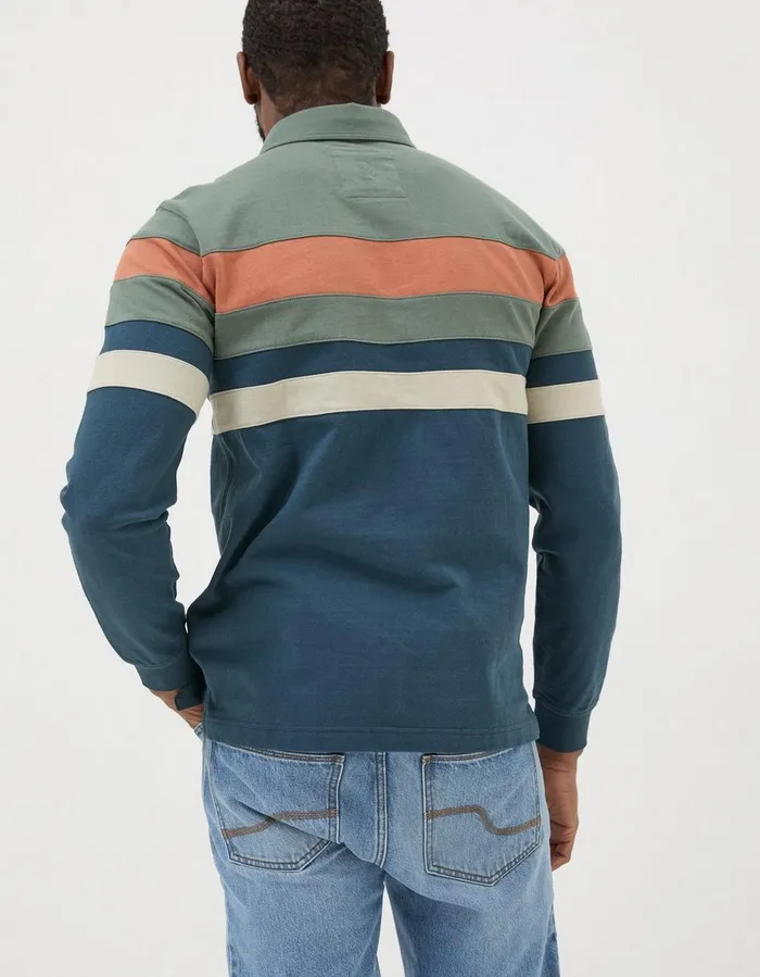Sussex Chest Stripe Sweatshirt Green Men FatFace TShirts