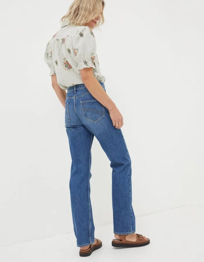 Sutton Straight Jeans Denim Blue Women FatFace Jeans and Dungarees
