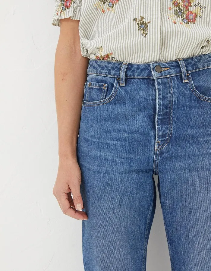 Sutton Straight Jeans Denim Blue Women FatFace Jeans and Dungarees