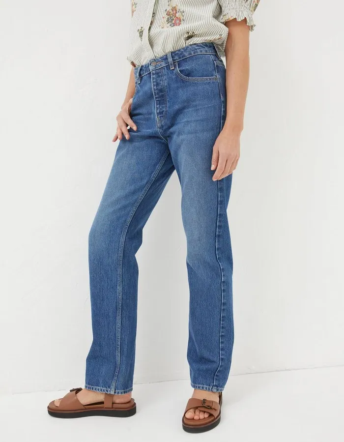 Sutton Straight Jeans Denim Blue Women FatFace Jeans and Dungarees