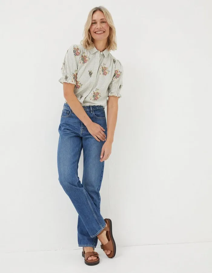 Sutton Straight Jeans Denim Blue Women FatFace Jeans and Dungarees