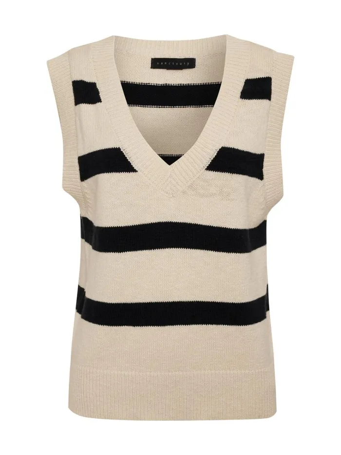 Sweater Shell Tank Eco Natural Black Stripe Women Sanctuary Clothing Tees and Tops Sweater Shell Tank Eco Natural Black Stripe Women Sanctuary Clothing Tees and Tops