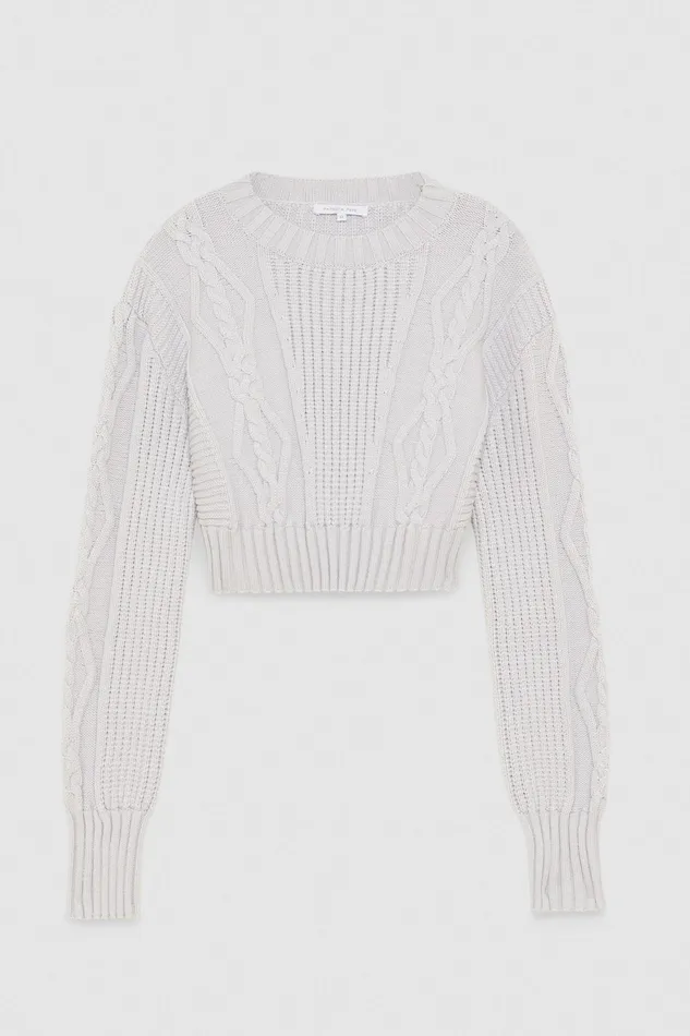 Sweaters Women Patrizia Pepe Cropped Sweater Eldorado White