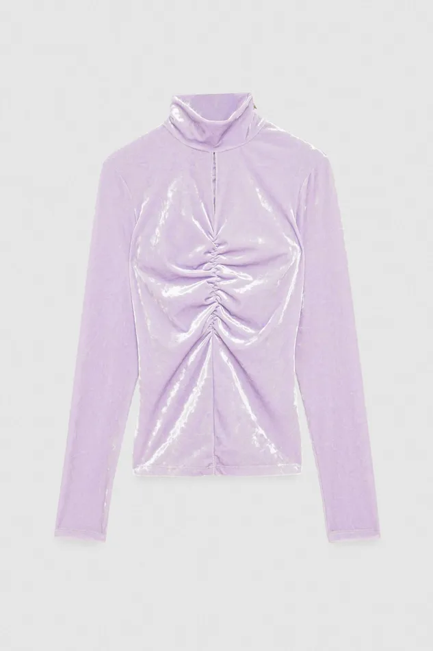 Sweaters Women Patrizia Pepe Essential Velvet Sweater Mystical Lilac