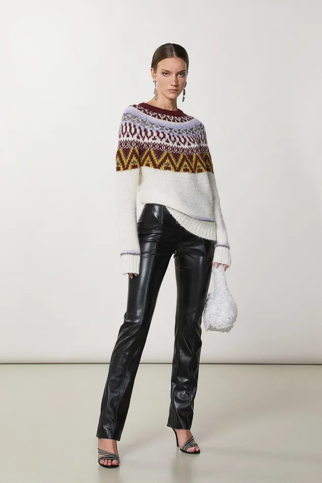 Sweaters Women Patrizia Pepe Norwegian Alpaca Blend Sweater Scandinavian Eldorad