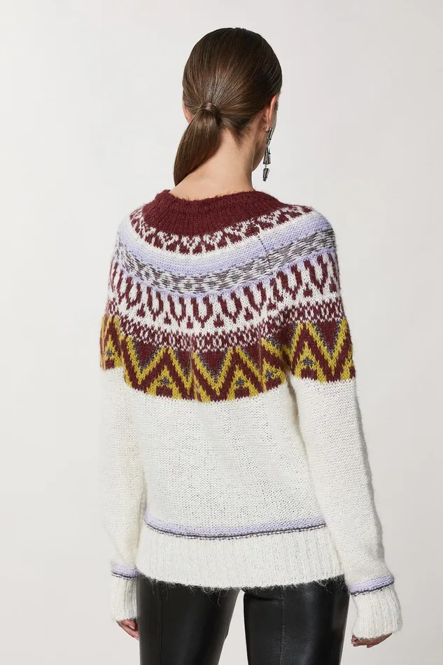 Sweaters Women Patrizia Pepe Norwegian Alpaca Blend Sweater Scandinavian Eldorad