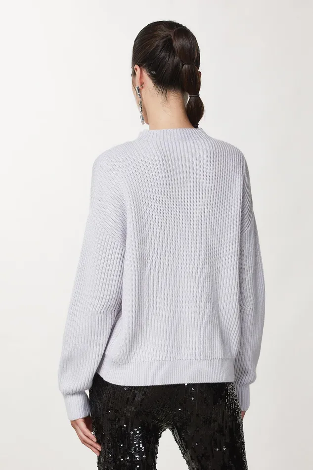 Sweaters Women Patrizia Pepe Ribbed Sweater Eldorado White