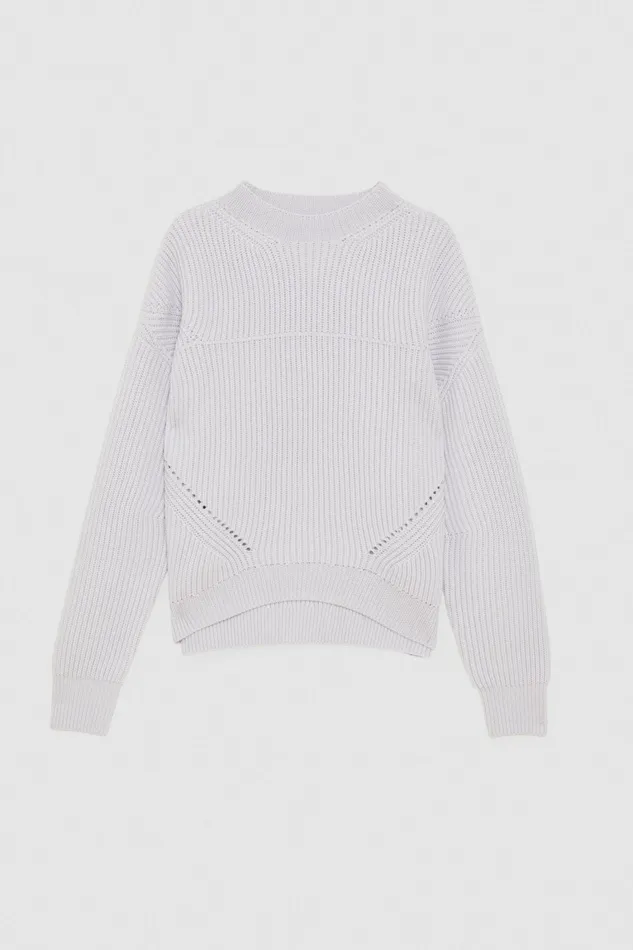 Sweaters Women Patrizia Pepe Ribbed Sweater Eldorado White
