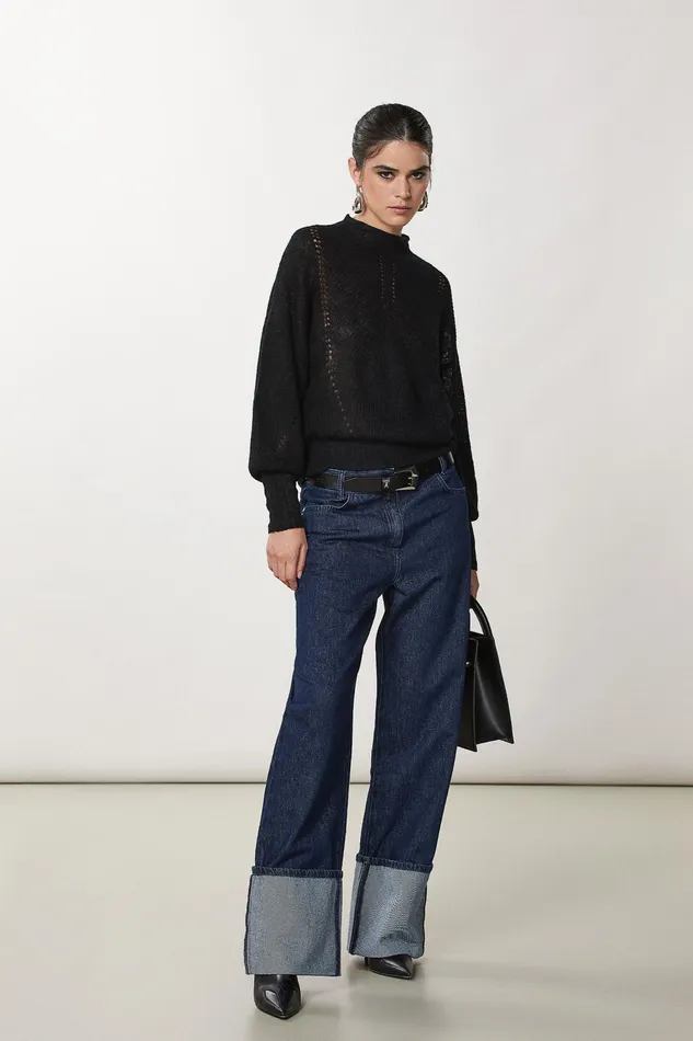 Sweaters Women Patrizia Pepe Soft WoolBlend Sweater Nero