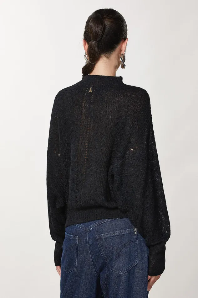 Sweaters Women Patrizia Pepe Soft WoolBlend Sweater Nero